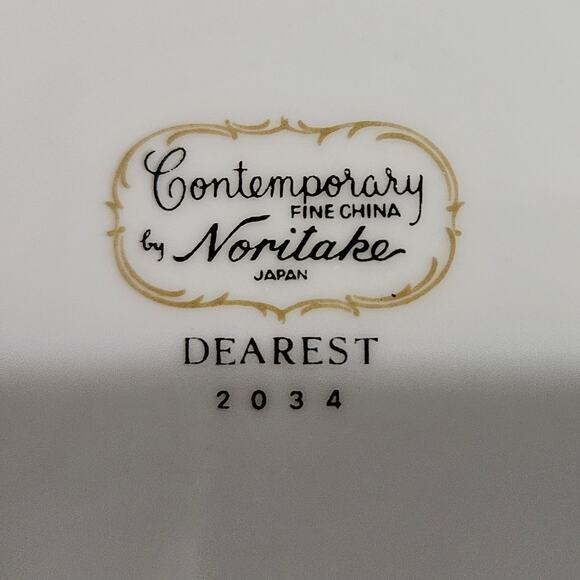 Noritake Dearest 2034 Dessert Bowls 5.5" Set of 4 Gold Trim Japan Fine China - Picture 4 of 6